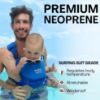 Picture of WaterLand Baby Carrier - Innovative Carrier You Can Use Both in Water & Land - Waterproof Infant Chest Holder with Adjustable Straps, Lightweight Toddler Harness for Pool & Beach (Light Blue)