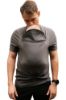 Picture of Lalabu The Dad Shirt | Hands-Free Baby Carrier for Dad with Kangaroo Pouch | Engineered for Bonding, Safety, & Comfort for Newborns Up to 15 Lbs. | CPSC Compliant - Simple Gray - Large