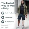 Picture of Lalabu The Dad Shirt | Hands-Free Baby Carrier for Dad with Kangaroo Pouch | Engineered for Bonding, Safety, & Comfort for Newborns Up to 15 Lbs. | CPSC Compliant - Simple Gray - Large