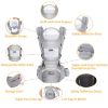 Picture of KIYUMI Baby Carrier with Hip Seat, 6- in-1 Baby Carrier Newborn to Toddler, Ergonomic M Position, Head Support and Breathable Mesh,Adjustable Removable Baby Sling Carrier (7-45 lbs), Grey