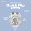 Picture of Quick Flip Toilet Seat with Built-in Potty & Splash Guard for Toddler Training, Slow Close - Jool Baby (Elongated)