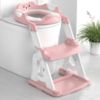 Picture of Meulife Potty Training Seat, Upgrade 2 in 1 Potty Training Toilet for Toddler, Toddler Toilet Seat for Boys Girls with Support Bar, Anti-Slip Pad and Step Stool (Pink)