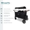 Picture of WONDERFOLD W6 Luxe Pro Stroller Wagon (6 Seater) - Collapsible Wagon Stroller with Seats Featuring 5-Point Safety Harnesses and Adjustable Sun Canopy, Jet Black