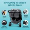 Picture of Gaggle by Foundations Roadster Duo Side by Side Double Stroller | Lightweight Compact Double Stroller for Toddlers | Easy to Fold & Maneuver | Amusement Park Approved | Black