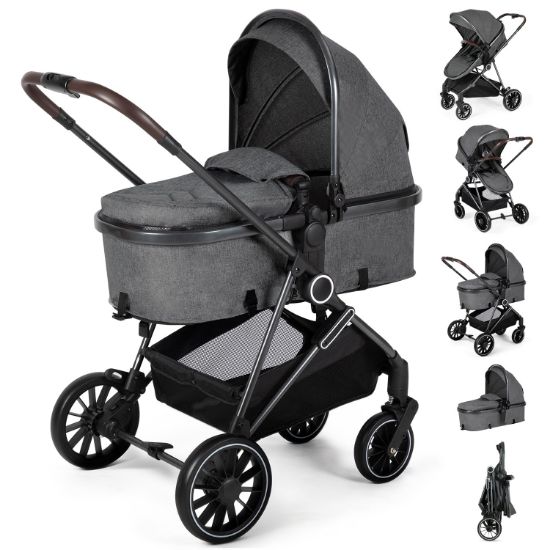 Picture of ANNA QUEEN 2 in 1 Baby Stroller,Folding High Landscape Infant Stroller,Reversible Pram, Convertible Pushchair for Infants and Newborns 0-36 Months