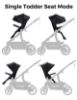 Picture of Momcozy ChangeGo Baby Stroller Second Seat Only | Extra Seat Attachment for ChangeGo Stroller | Adjustable Reclining Seat, Extendable UPF50+ Canopy, Leather Bumper Bar, 5-Point Harness