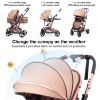 Picture of Reversible Baby Stroller for Newborn 2 in1 High Landscape Stroller, Foldable Pushchair Pram Stroller with Adjustable Backrest