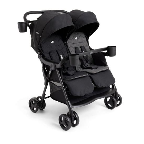 Picture of Joie Rosemary Side-by-Side Double Stroller - Lightweight, Compact, and Comfortable Side-by-Side Stroller for Twins or Siblings (Shale & Thunder)