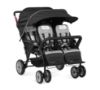 Picture of Gaggle by Foundations Compass Quad Stroller - 4 Seat Stroller Wagon for Daycare & Preschool | Foldable, Sun Canopy, 5-Point Harness, Large Storage - Black