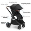 Picture of Mompush Ultimate 2 Baby Stroller for Infant and Toddler with Newborn Mode and Reversible Seat, All-Terrain Stroller with All-Wheel Suspension, Includes Car Seat Adapter and Large Storage Basket