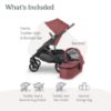 Picture of UPPAbaby Vista V2 Stroller / Convertible Single-To-Double System / Bassinet, Toddler Seat, Bug Shield, Rain Shield, and Storage Bag Included / Greyson (Charcoal Mlange/Carbon Frame/Saddle Leather)