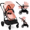 Picture of INFANS 2 in 1 Baby Stroller, Convertible Stroller with Bassinet Reversible Seat Adjustable Backrest Canopy One Hand Fold, Compact Toddler Pushchair for Kids Infants Newborns 0-36 Months