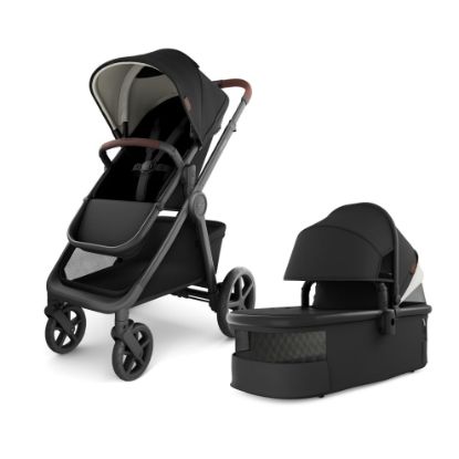 Picture of Mompush Ultimate 3 Full Size Baby Stroller with Bassinet from Newborn to 50 lbs - All-Terrain Large Wheels with Full Suspension, Reversible & Extendable Seat for Growing Kids, One-Second Compact Fold