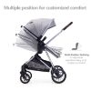 Picture of Infant Newborn Baby Stroller - 2 in 1 Convertible Stroller with Reversible Seat | Foldable Aluminum Alloy Pram Anti-Shock Toddler Pushchair Strollers for 0-36 Months Babies