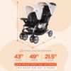 Picture of Baby Trend Double Infant and Toddler Stroller w/ Harness and Basket, Sit N' Stand, Khaki