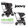 Picture of Joovy Caboose Ultralight Graphite Stroller, Sit and Stand, Tandem Stroller, Black