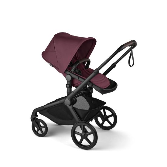Picture of Bugaboo Kangaroo All-Terrain Single-to-Double Tandem Stroller for Infant and Toddler, for Up to Three Kids, XL Wheels, One-Hand Operation, Large Bassinet, XL Underseat Storage (Dark Cherry)