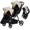 Picture of Tandem Double Stroller for Newborn and Toddler Twins, Foldable Twin Stroller with Reversible Seats, Adjustable Canopy & Backrest, 5-Point Harness, Large Storage Basket, One-Hand FoldDark Grey