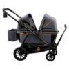 Picture of Pamo Babe Double Stroller Tandem Stroller for 2 Kids Push Pull Kids Wagon Adjustable Handle Waterproof and Sunproof Canopies Large Removable Storage Baskets
