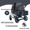 Picture of Pamo Babe Double Stroller Tandem Stroller for 2 Kids Push Pull Kids Wagon Adjustable Handle Waterproof and Sunproof Canopies Large Removable Storage Baskets