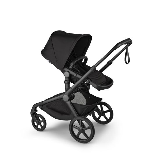 Picture of Bugaboo Kangaroo All-Terrain Single-to-Double Tandem Stroller for Infant and Toddler, for Up to Three Kids, XL Wheels, One-Hand Operation, Large Bassinet, XL Underseat Storage, Black/Midnight Black