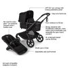 Picture of Bugaboo Kangaroo All-Terrain Single-to-Double Tandem Stroller for Infant and Toddler, for Up to Three Kids, XL Wheels, One-Hand Operation, Large Bassinet, XL Underseat Storage, Black/Midnight Black