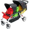 Picture of Familidoo H3E 3 Seat Baby Stroller - Tandem Daycare Triple Stroller with 5 Point Safety Harness - for Infants & Toddlers 0-3 Years - Lightweight & Foldable - All Reclining Seats