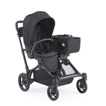 Picture of Contours Element Side-by-Side Convertible Toddler and Baby Stroller Single-to-Double, Reversible Seating Options, Infant Seat Compatible, Spacious Storage, UPF 50 Sun Canopy - Stealth Black