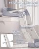 Picture of 3-in-1 Potty Training Seat & Training Toilet & Potty Chair, Height Adjustable Toddler Toilet Seat for Kids Boys Girls, Foldable Potty Training Toilet with Splash Guard and Anti-Slip Steps