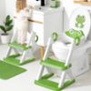 Picture of COOSEYA Frog Toilet Seat, Potty Training Seat for Toddler, Upgrade Potty Training 2 in 1 Toddler Toilet Seat for Boys Girls,Waterproof Soft Mat Non-Slip Step Stool