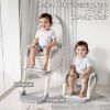 Picture of Snugzy Toddler Potty Training Seat 3-in-1 Foldable Potty Training Toilet with Step Stool Adjustable Potty Chair with Urinals (Grey)