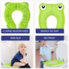 Picture of Portable Folding Large Non Slip Silionce Pads Potty Training Seat for Kids Boys & Girls, Foldable Toddlers Toilet Seat, Recyclable Potty Seat Cover for Travel (Green)