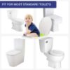 Picture of Portable Folding Large Non Slip Silionce Pads Potty Training Seat for Kids Boys & Girls, Foldable Toddlers Toilet Seat, Recyclable Potty Seat Cover for Travel (Green)