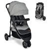 Picture of HONEY JOY Jogging Stroller, Off Road Hiking Stroller, Easy One-Hand Fold, Adjustable Backrest/Canopy, Storage Basket, Baby Jogger for Infants Boys Girls (Gray)