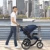 Picture of babyGap Trek Jogging Stroller - Lightweight Jogging Stoller with Extendable Canopy & Reclining Seat - Includes Car Seat Adapter - Made with Sustainable Materials, Navy Camo