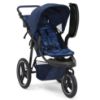 Picture of babyGap Trek Jogging Stroller - Lightweight Jogging Stoller with Extendable Canopy & Reclining Seat - Includes Car Seat Adapter - Made with Sustainable Materials, Navy Camo