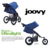 Picture of Joovy Zoom360 Ultralight Jogging Stroller Featuring High Child Seat, Shock-Absorbing Suspension, Extra-Large Air-Filled Tires, Parent Organizer, Air Pump, and Easy One-Hand Fold (Blueberry)
