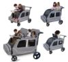 Picture of Germinate Stroller Wagon Four Seater 1 2 3 4 Year Old Kids Baby Toddler Passenger Travel Foldable Jogger Quad Double Triple Tandem Strollers (Grey)