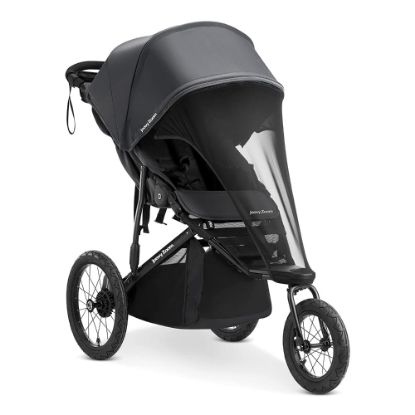 Picture of Joovy Zoom Lightweight Jogging Stroller Featuring High Child Seat, Shock-Absorbing Suspension, Extra-Large Air-Filled Tires, Parent Organizer, One-Handed Fold, and Easy One-Hand Fold, Jet