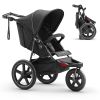 Picture of BabyVista Jogging Stroller, All-Terrain Frame, 12"/16" Inflatable Tires with Angled Valve, Disc Hand Brake & Foot Brake, Adjustable Handlebar, Foldable Jogger Stroller for Babies & Toddlers