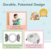 Picture of Kalencom Potette Plus 2-in-1 Travel Potty and Trainer Seat - Dual-Purpose Potty Training Toilet Seat - Portable Potty for Toddler Travel - with Durable, Lock-in Legs and Splash Guard - White/Gray