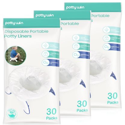 Picture of Potty Win [90 Counts] Disposable Potty Liners Compatible with OXO Tot 2-in-1 Go Potty, Potty Refill Bags for Toddler Travel, Universal Potty Bags Fit Most Potty Chairs