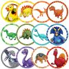 Picture of Laumoi 120 Pcs Toilet Targets for Boys Training Flushable Dinosaur Targets Potty Pee Toilet Target Stickers Dinosaur Potty Training Seat for Boys Use