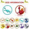 Picture of Laumoi 120 Pcs Toilet Targets for Boys Training Flushable Dinosaur Targets Potty Pee Toilet Target Stickers Dinosaur Potty Training Seat for Boys Use