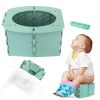 Picture of Travel Potty for Kids, Reusable Portable Folding Potty for Toddler, Foldable Toilet for Outdoor Camping, Toddler Potty Seat (Green)