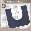 Picture of Drydiet 6 Pack Toilet Mat Round Commode Potty Training Urinal Mats Rubber Toilet Training Rug Pads Absorbent Rugs U Shaped Urinal Floor Mats for Bathroom Restroom, Gray (Classic Style)