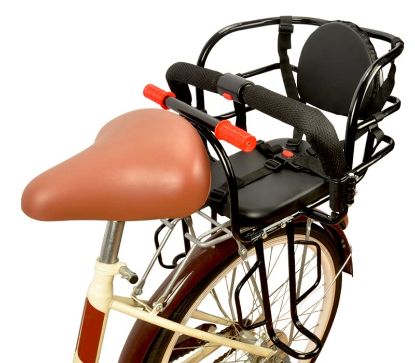 Picture of UOIWYAW Child Bike Seat,Rear Mount Baby Bike Seat,Kids Back Bike Seat Safety Carrier for Adult Bike Attachment,Mountain Bike,Electric Bikes,Bicycles (Black)