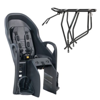 Picture of Burley Dash RM | Rack-Mounted Child Bike Seat with Padded Seating, Adjustable Fit & Footrests, Secure 5-Point Harness