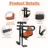 Picture of MEGHNA Bike Child Seat Front Mounted for Adult Bike Comfortable Baby Bike Seat with Backrest Adjustable Height and Position Bicycle Child Seat with Foot Pedals for Baby Toddler (Brown)