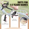 Picture of WEEROCK Kids Bike Seat, Front Mounted Baby Bike Seats with Backrest, Safety Belt, Semi-wrap Handlebar, 1-3 Years Toddler Seat for Adult Bicycles, MTB, Folding Bike